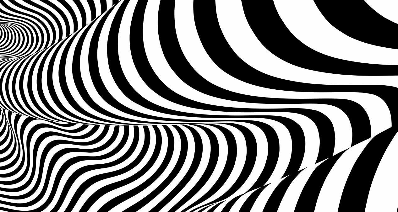 Líneas irregulares en blanco y negro